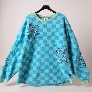 Disney Pixar Spirit Jersey‎ XXL Blue Fleece Ducky Bunny Buttercup Bing Bong